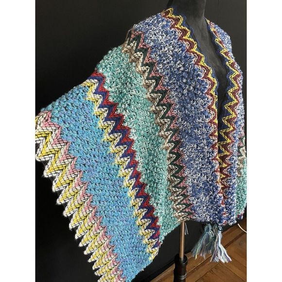 No Brand Accessories - Autumn Cape /wrap With Tassel- color NEON